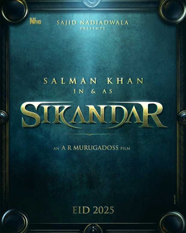 CONFIRMED! Salman Khan announces film Sikandar for Eid 2025 with Sajid Nadiadwala and AR Murugadoss : Bollywood News