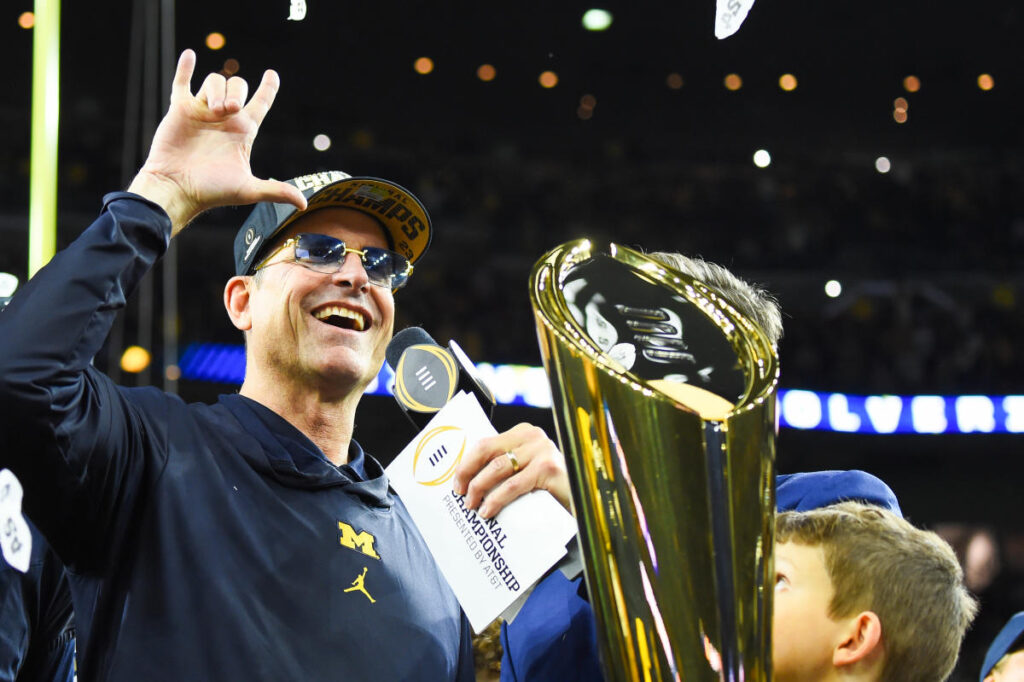 Jim Harbaugh keeps promise, gets ’15-0′ tattoo commemorating Michigan’s national title