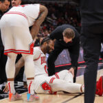 Andre Drummond wheeled off court following bizarre dunk attempt