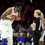 76ers star Joel Embiid ejected for arguing with officials after crashing into Victor Wembanyama in win over Spurs