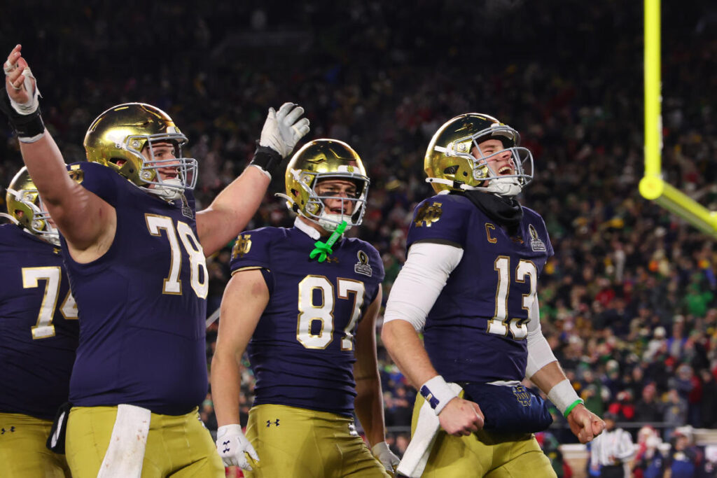 Notre Dame’s frenzied home win proves what college football’s brass doesn’t want to hear: The postseason belongs on campus