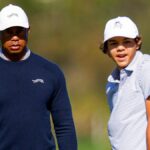 Woods and son Charlie, 15, tied for first in Orlando