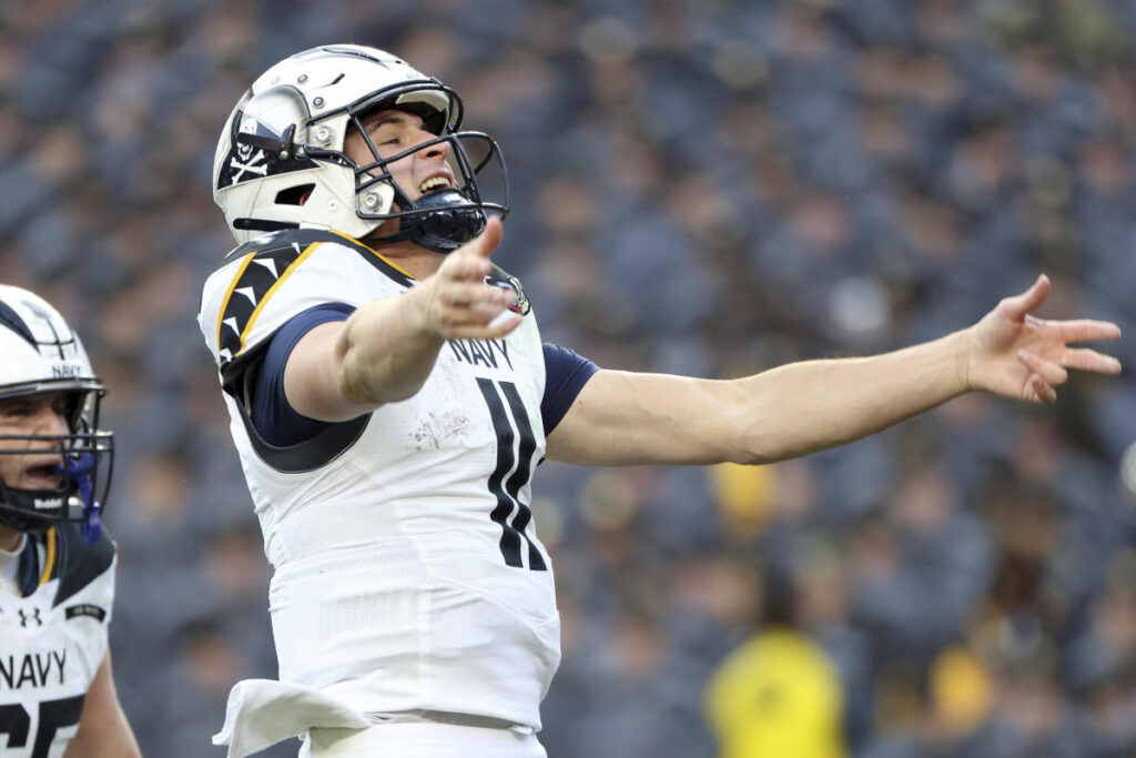 Navy pulls off dominant upset over No. 19 Army, led by QB Blake Horvath’s strong performance