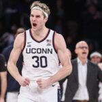 No. 18 UConn hangs on against No. 8 Gonzaga, 77-71, behind Liam McNeeley’s 26 points