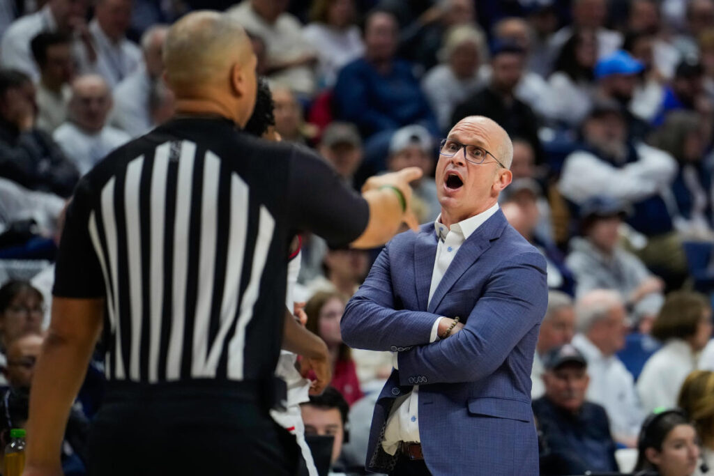 UConn’s Dan Hurley doubles down after latest sideline eruption at an official, blames cameras for only showing him