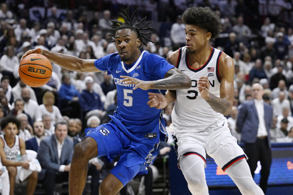 Creighton staves off UConn comeback to stun No. 14 Huskies at home with 68-63 win