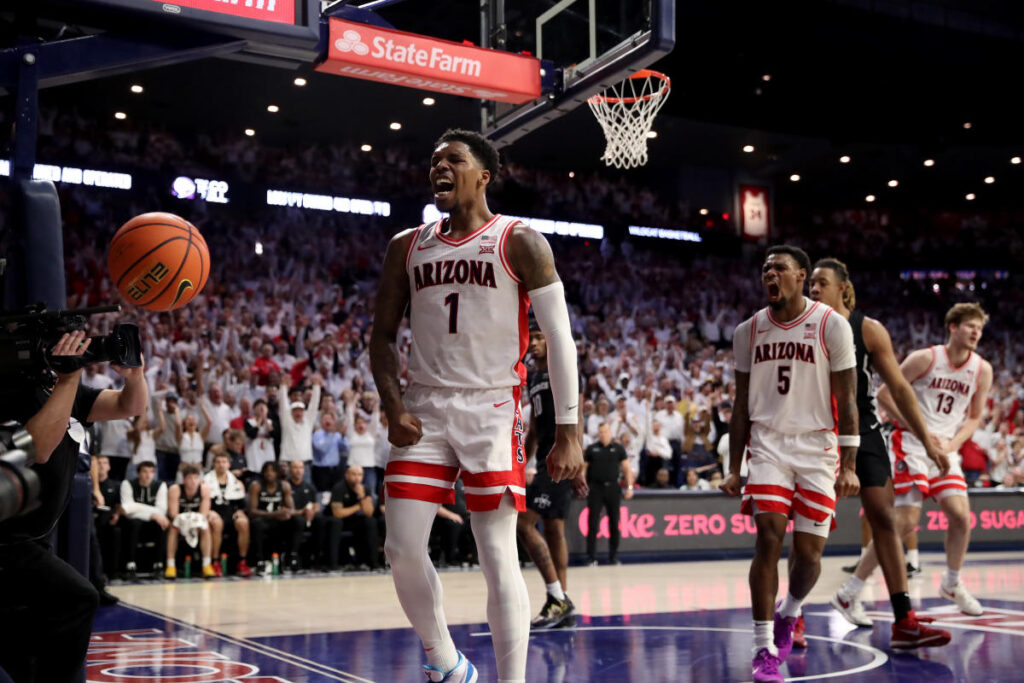 Caleb Love lifts Arizona past No. 3 Iowa State in OT with wild half-court buzzer-beater