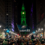 Eagles fans climb poles, dance in the streets to celebrate team’s trip to Super Bowl 59