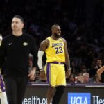 LeBron James waved at young fan sitting courtside at Lakers game. Then she cried tears of joy