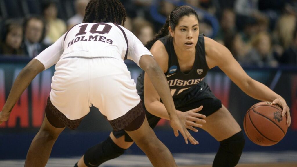 Washington retires its first women’s jersey, sending Kelsey Plum’s No. 10 to the rafters