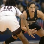 Washington retires its first women’s jersey, sending Kelsey Plum’s No. 10 to the rafters