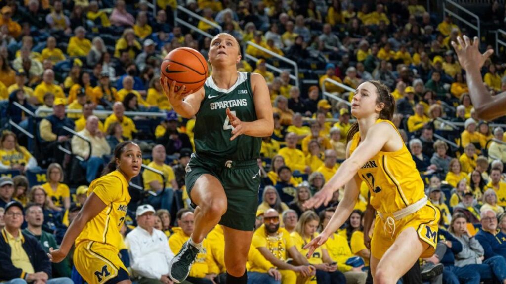 Hallock helps No. 21 Michigan State women rout No. 24 Michigan 88-58