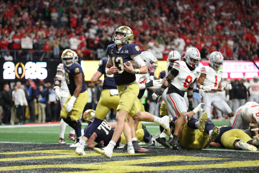 ‘Sling the rock and trust your guys’: How Riley Leonard made himself an Irish legend despite Notre Dame’s title game loss