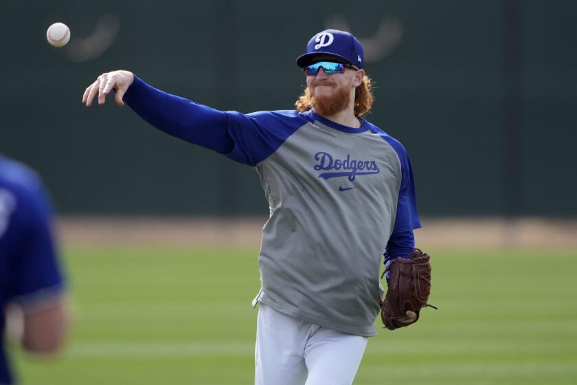 Dustin May thankful to be back with the Dodgers after ‘freak accident’