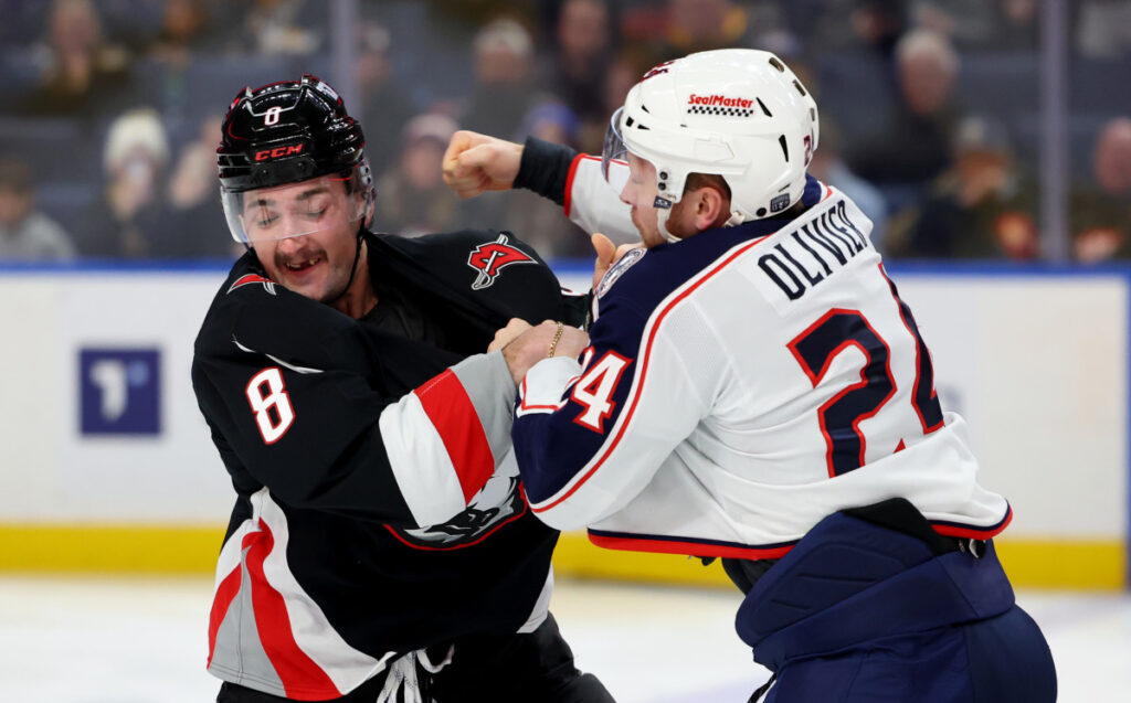 Sabres’ Dennis Gilbert Vs. Blue Jackets’ Mathieu Olivier Fight: Make It Make Sense