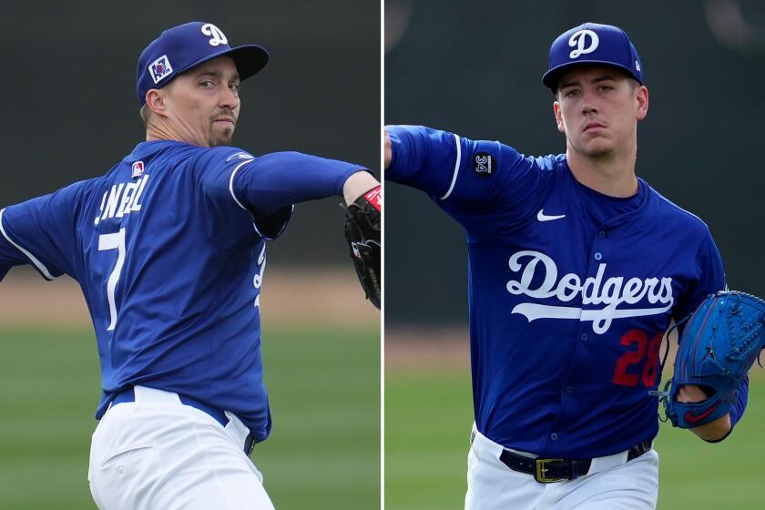 ‘Lucky to have him in my corner.’ How Blake Snell is helping Bobby Miller in Dodgers camp