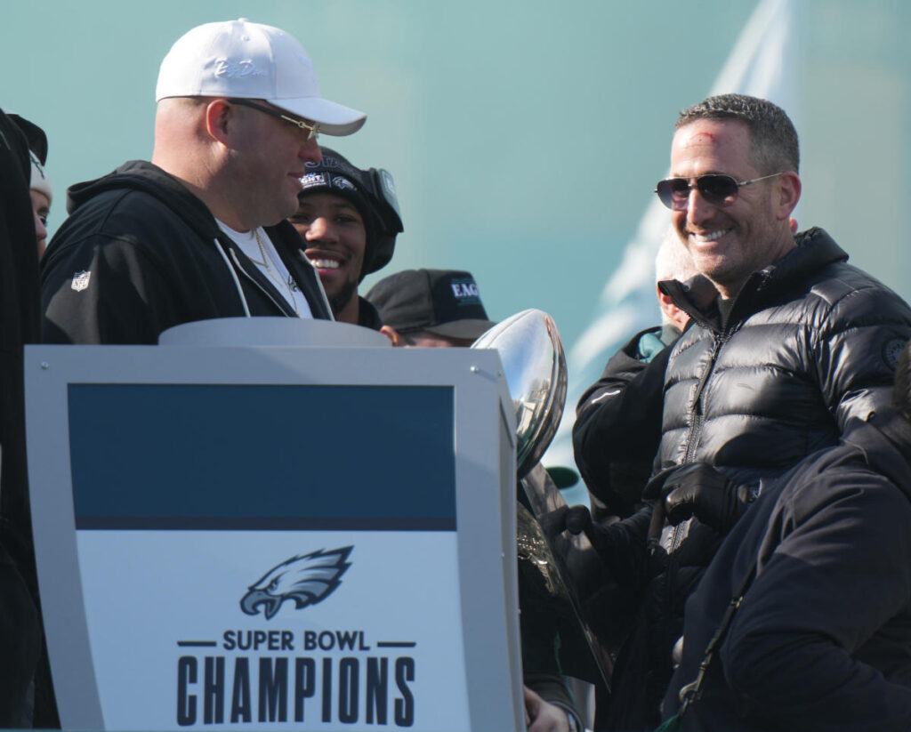 Eagles GM Howie Roseman applies for trademark after he was hit with beer can during Super Bowl parade