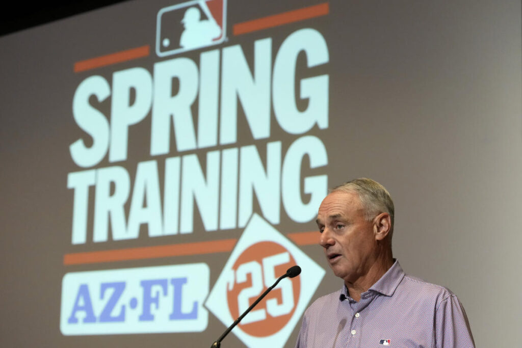 MLB will test automated ball-strike challenge system in spring training and other notes from Rob Manfred