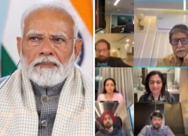 PM Narendra Modi virtually interacts with Amitabh Bachchan, Shah Rukh Khan, Diljit Dosanjh at WAVES Summit : Bollywood News