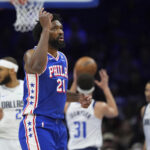 Joel Embiid posts triple-double, scores go-ahead bucket in win over Mavericks in return from month-long absence