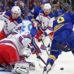 Rangers allow five first-period goals in 8-2 loss to Sabres