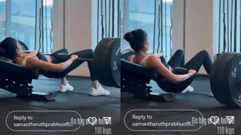 Samantha Ruth Prabhu acing 110 kg barbell hip thrusts is all the motivation you need to hit the gym