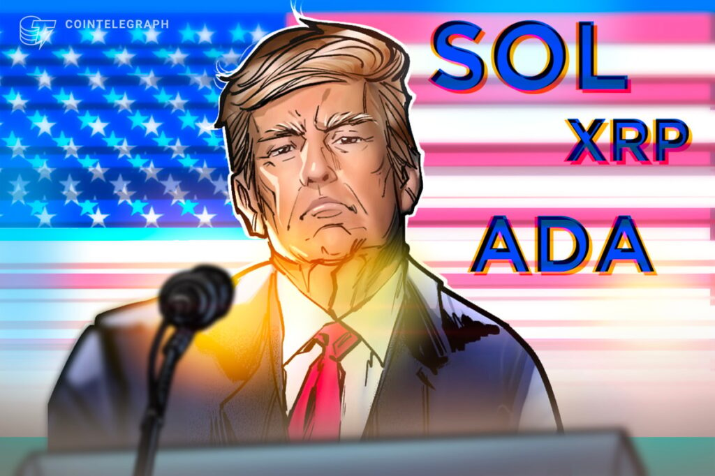 President Trump says crypto reserve to include BTC, ETH, SOL, XRP, ADA