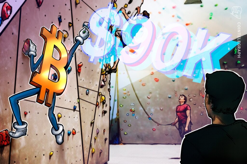 Bitcoin sets sights on ‘spoofy’ $90K resistance in new BTC price boost