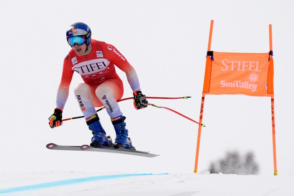 Brignone, Odermatt win season-long downhill titles after wind cancels races at World Cup finals