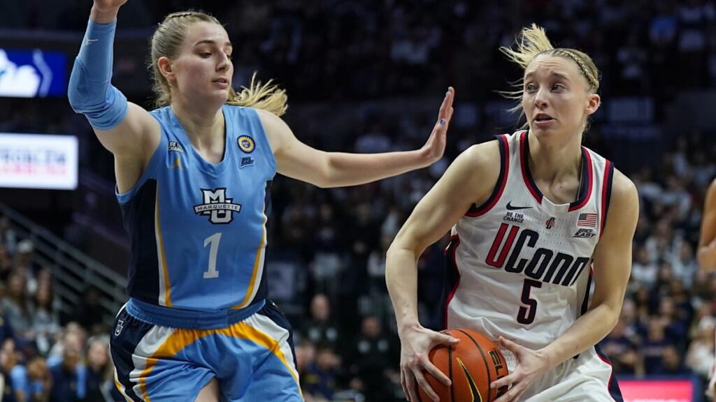 Paige Bueckers stars in final regular-season game as No. 5 UConn rolls past Marquette 92-57