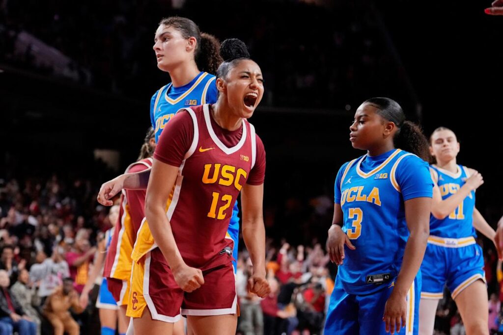 JuJu Watkins drops 30 points as No. 4 USC sweeps No. 2 UCLA, wins Big Ten regular-season title