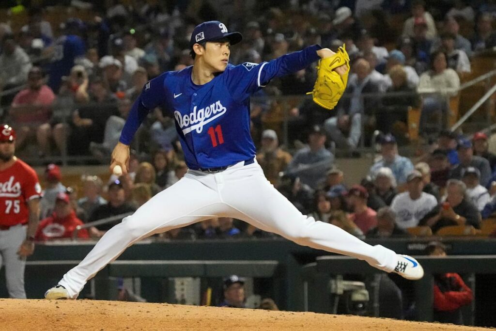 Dodgers’ Roki Sasaki offers glimpse of tantalizing potential in anticipated spring training debut