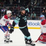 Mountour scores fastest OT goal in NHL history in Kraken’s comeback win over Canadiens