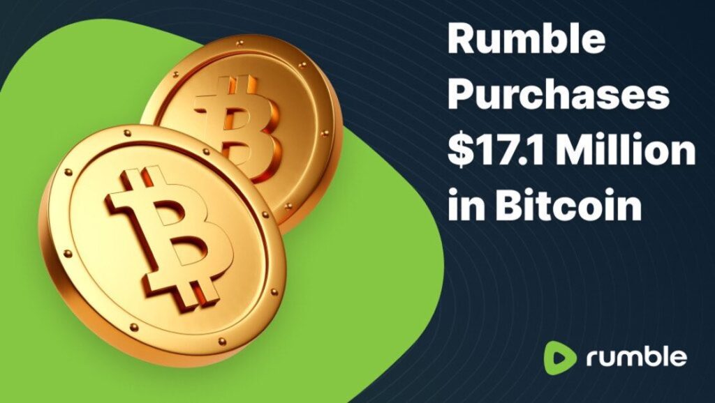 Rumble Acquires $17.1 Million In Bitcoin As Part Of Treasury Strategy