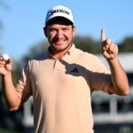 Alejandro Tosti aces par-3 17th and then dives into the water Wednesday at The Players