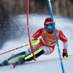 World champ Meillard leads season’s penultimate World Cup slalom ahead of Pinheiro Braathen