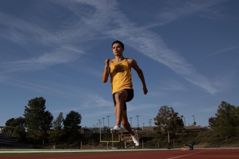 Former basketball player Jack Stadlman bursts onto the track scene