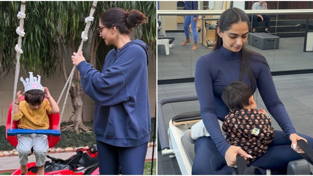 Sonam Kapoor spending her week off with Vayu without ‘distractions’ is major mother-son bonding goals; don’t miss their fun workout