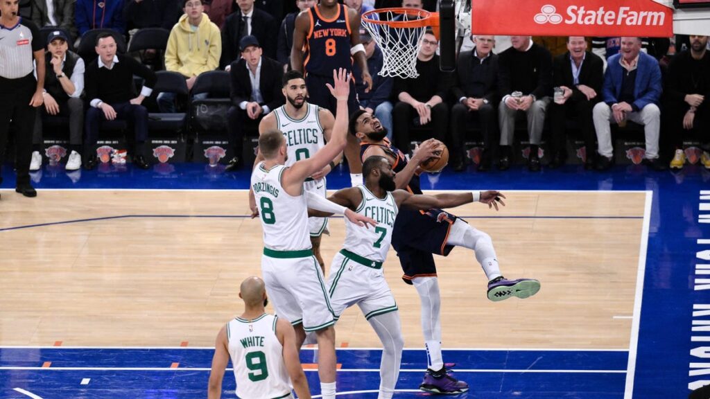How might Jaylen Brown’s knee injury impact the Celtics in the playoffs?