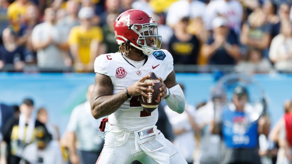 Alabama QB Jalen Milroe talks about his Rams meeting