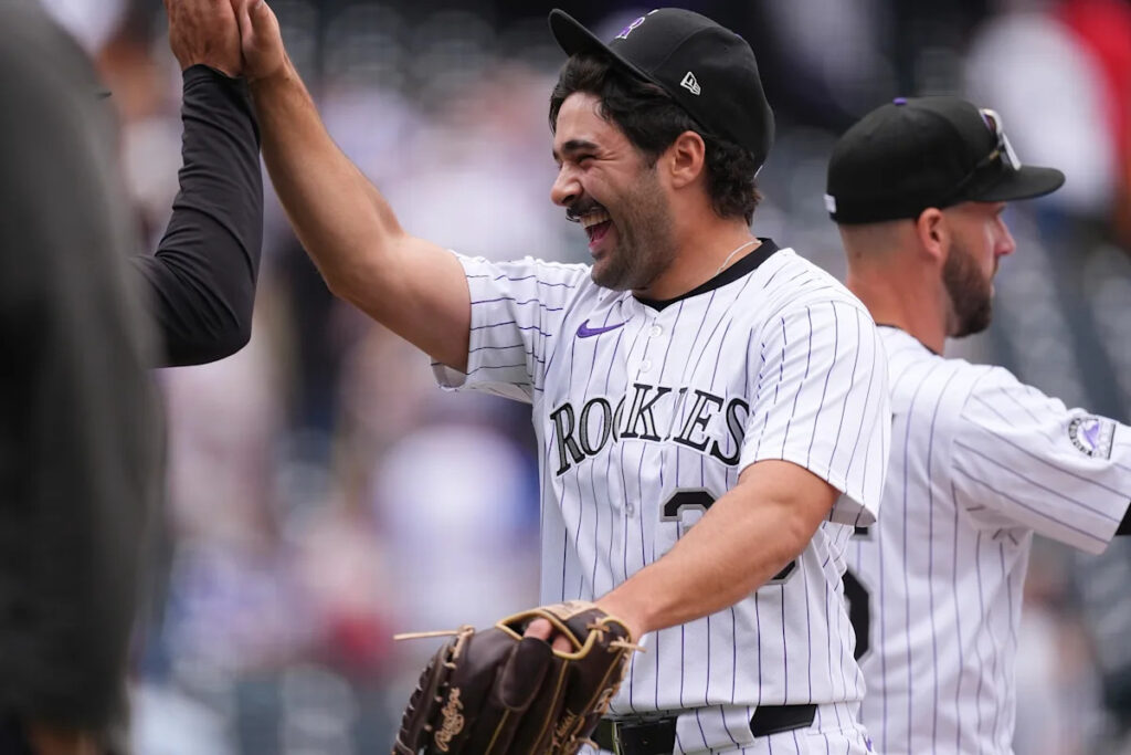 Rockies end 8-game losing streak, beat Sale and Braves 2-1 behind Doyle homer to improve to 5-25