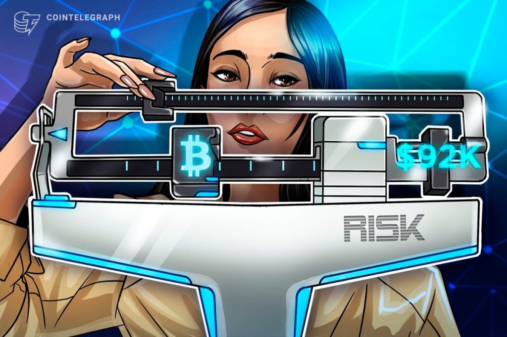 Bitcoin risks sub-$92K retest as BTC price fails to match 4% gold gains