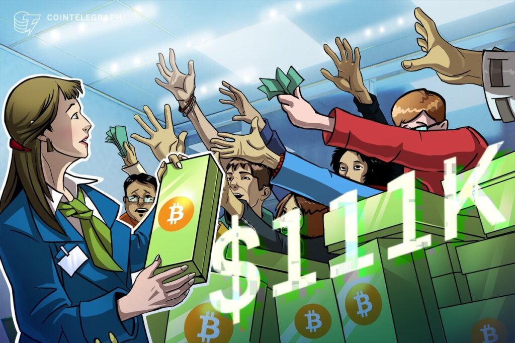 Bitcoin buyer dominance at $111K suggests ‘another wave’ of gains
