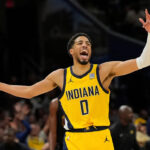 NBA playoffs: Tyrese Haliburton, Pacers hold on late to close out Cavaliers and advance to Eastern Conference finals