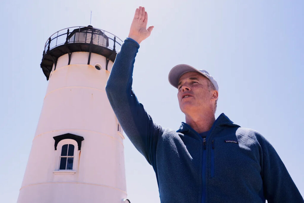 AP PHOTOS: Athlete to attempt first-ever swim around Martha’s Vineyard ahead of ‘Jaws’ anniversary