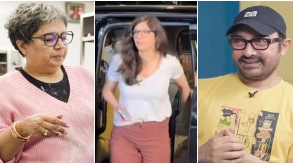 Aamir Khan running errands with ladylove Gauri Spratt and ex-wife Reena Dutta is too beautiful to miss; WATCH