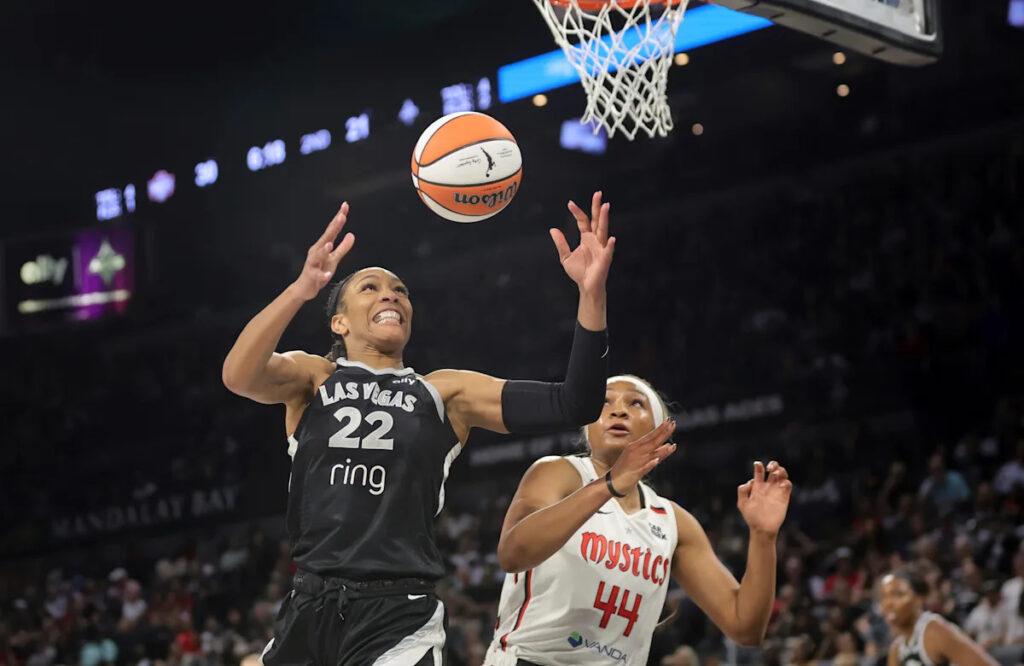 Young scores 25, Loyd hits 3 with 1.9 seconds left as Aces beat Mystics 75-72
