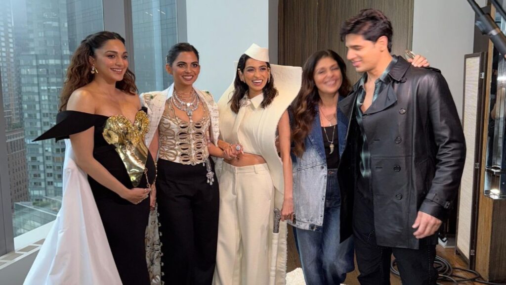 MET Gala 2025 EXCLUSIVE: Pregnant Kiara Advani can’t stop looking at hubby Sidharth Malhotra in BTS pics as they pose with Isha Ambani, Anaita Shroff