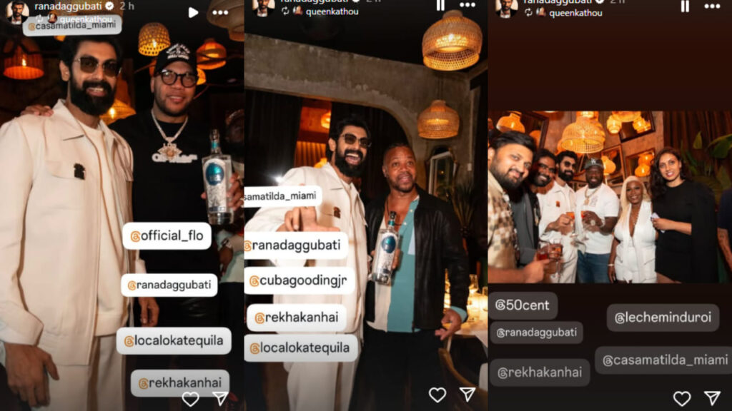 In PICS: Rana Daggubati parties with American rappers Flo Rida and 50 Cent during Miami trip