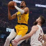 NBA playoffs: Tyrese Haliburton, Pacers hang on late to knock off Cavaliers in Game 1